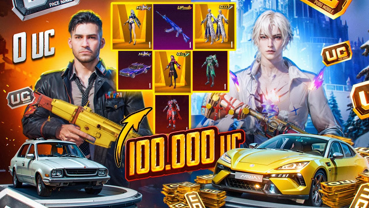 $100 000 UC! 🔥 ПРОКАЧКА ПОДПИСЧИКА - ВЕЗУЧИЙ АККАУНТ! 🤩 ОГРАБИЛИ ИГРУ И ЗАБРАЛИ ВСЕ СКИНЫ!