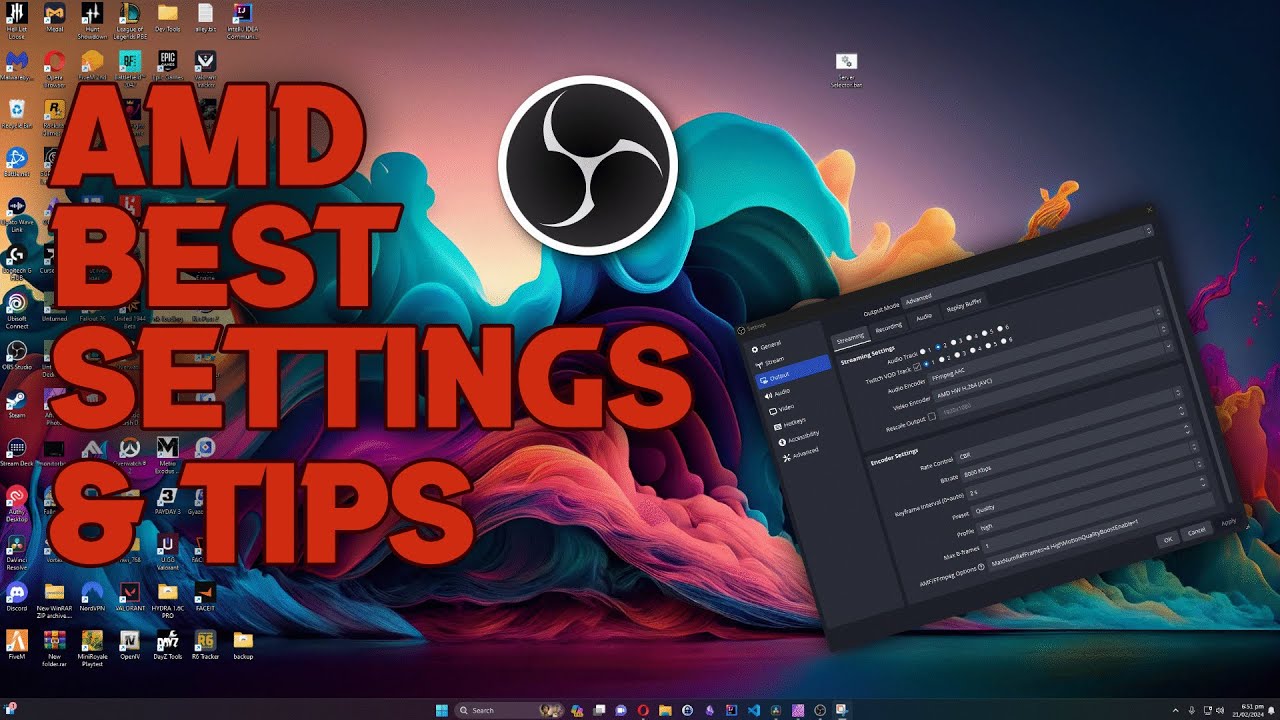 AMD Best OBS settings!!