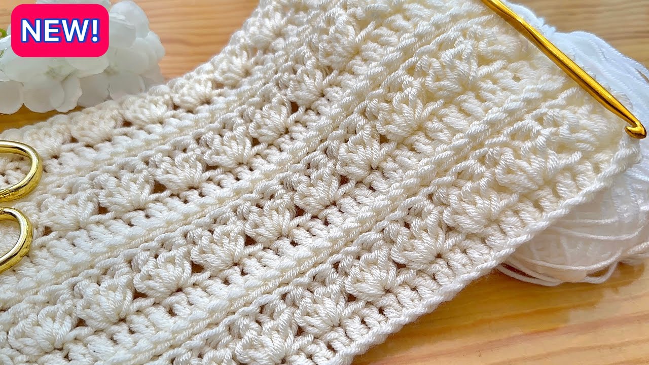 EASY Crochet Stitch for Warm Blanket,Shawl, Scarf & Cardigan❄️ New Crochet Pattern