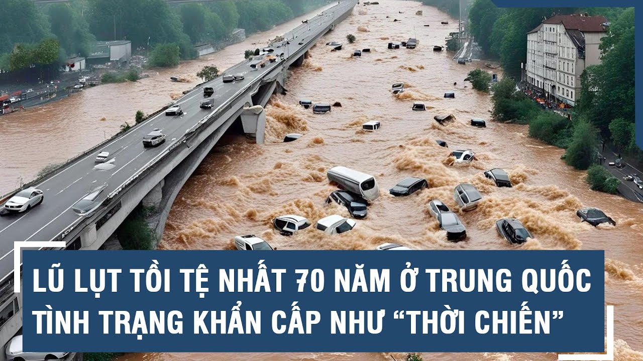 Trung Quốc “vật lộn” với lũ lụt tồi tệ nhất 70 năm, tình trạng khẩn cấp như “thời chiến” l VTs
