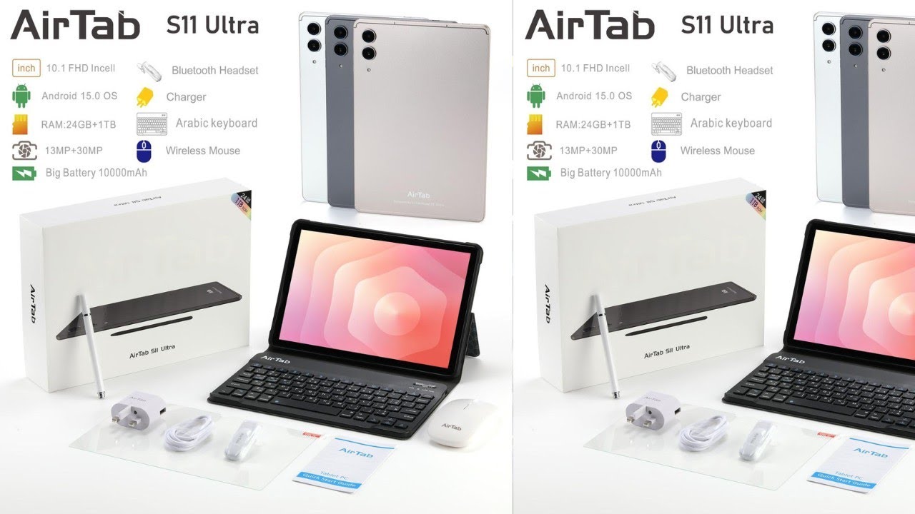 AirTab S11 Ultra Tablet Pc inch 10.1 FHD Incell RAM:24GB+1TB