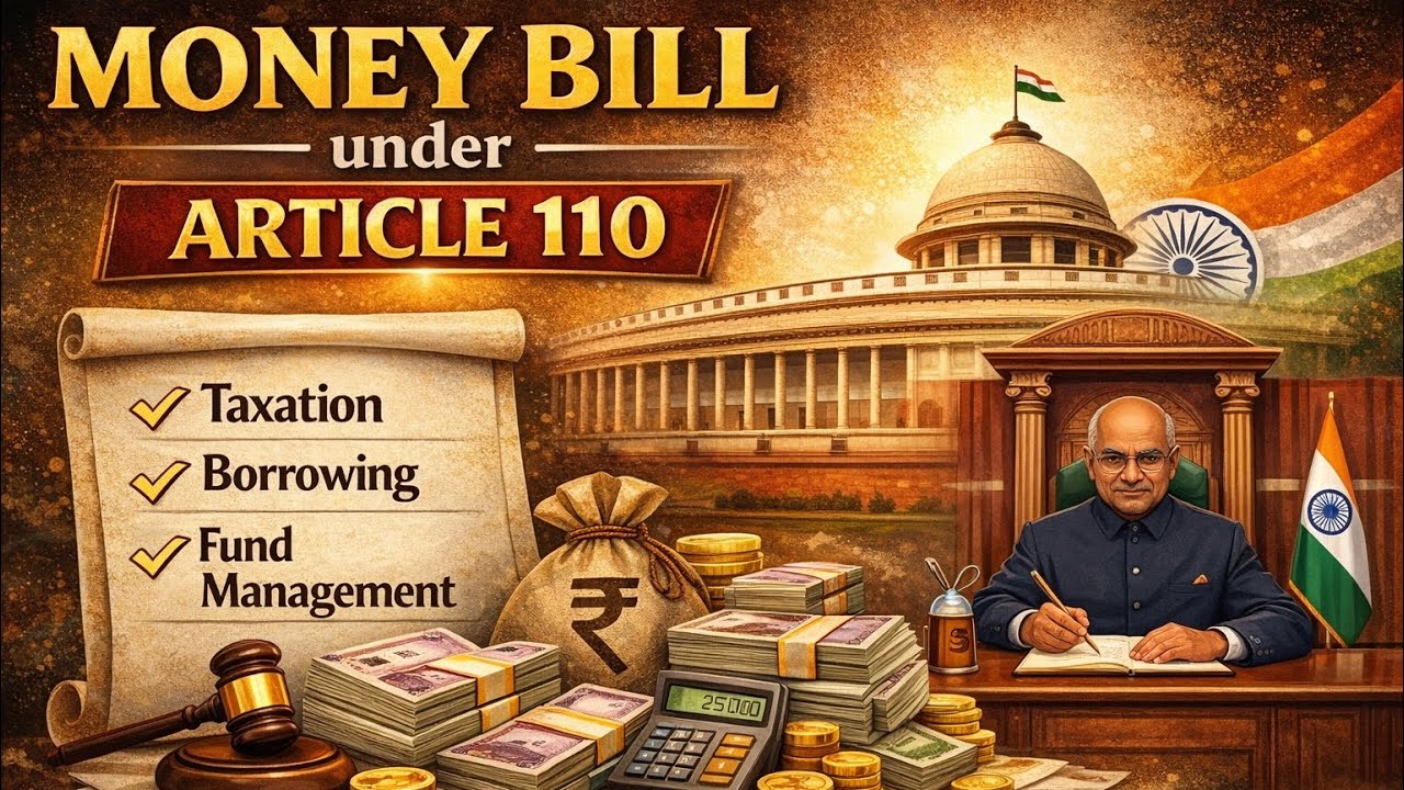     Money Bill Explained | Article 110 Indian Constitution | Full Polity Lecture 🇮🇳#upsc #ssc 