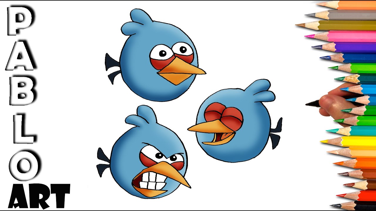 How to Draw Blues from Angry Birds Games🐦‍🔥 | Learn to Draw - step by step