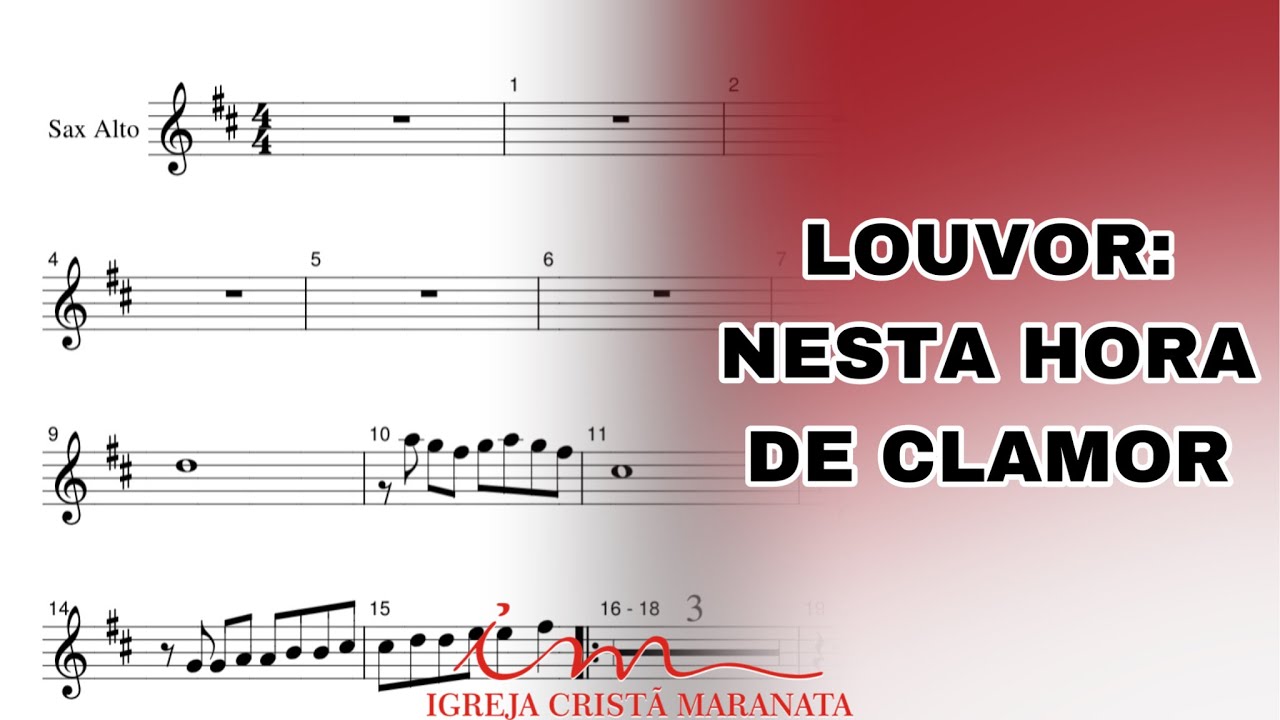 ARRANJO: Nesta Hora de Clamor - Saxofone Alto (ICM) 🎷