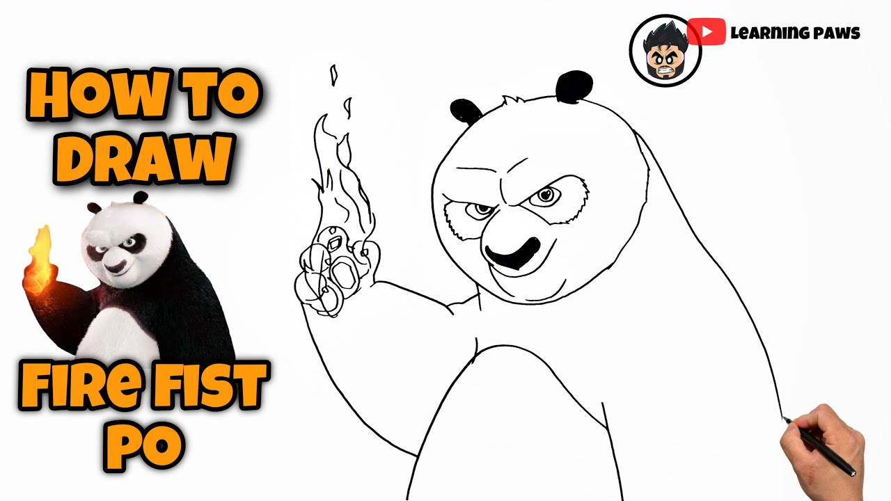 How To Draw Fire Fist Po | KUNG FU PANDA #drawing #howtodraw #kungfupanda