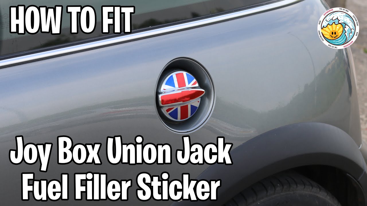 How To Fit:  Joy Box MINI R53 Union Jack Fuel Filler Sticker