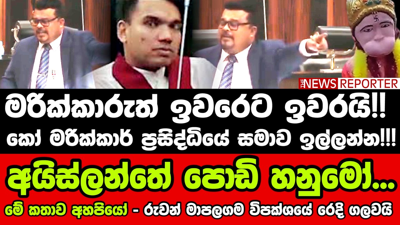 අයිස්ලන්තේ පොඩි හනුමෝ...මේ කතාව අහපියෝ - රුවන් මාපලගම විපක්ශයේ රෙදි ගලවයි