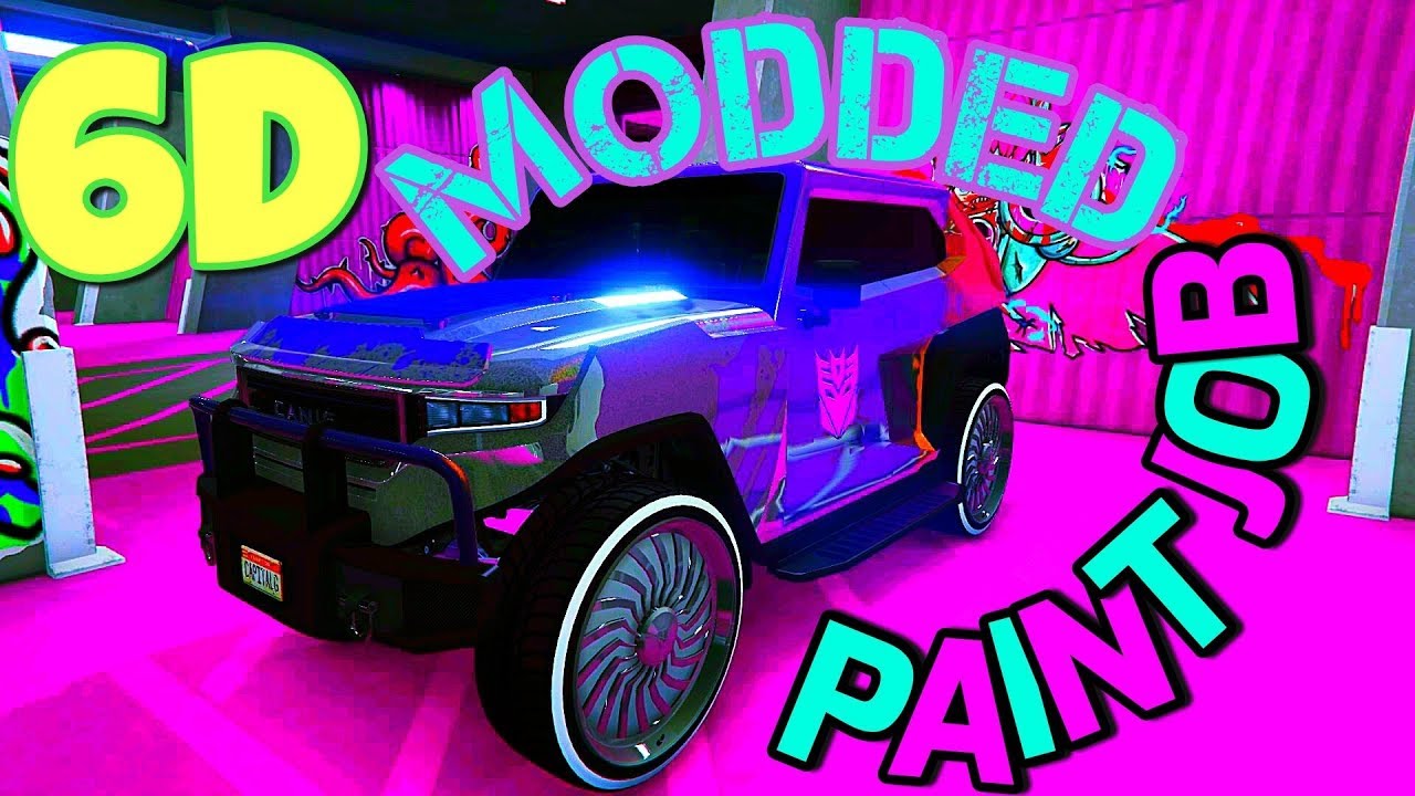GTA V ONLINE - SUPER ULTRA RARE 6D MODDED PAINT JOBS GO BEYOND 3D / 4D PAINT JOBS