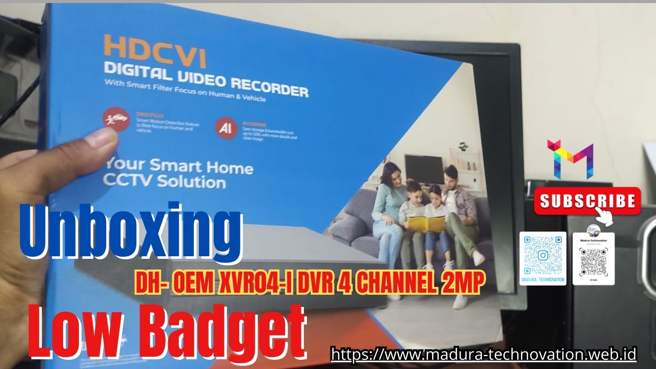 UNBOXING DVR LOW BADGET OEM DAHUA 4ch 2MP XVR04-I