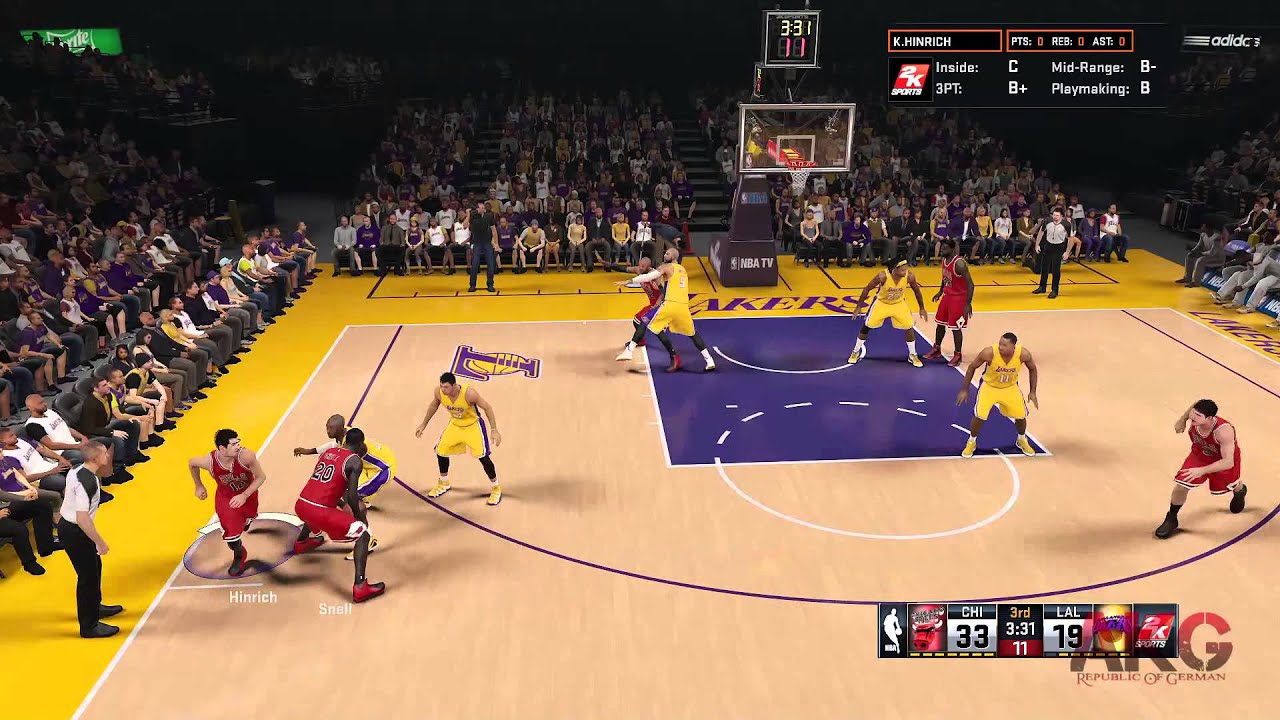 NBA 2K15 - Gameplay | PS4 - Chicago Bulls VS Los Angeles Lakers - Full Game