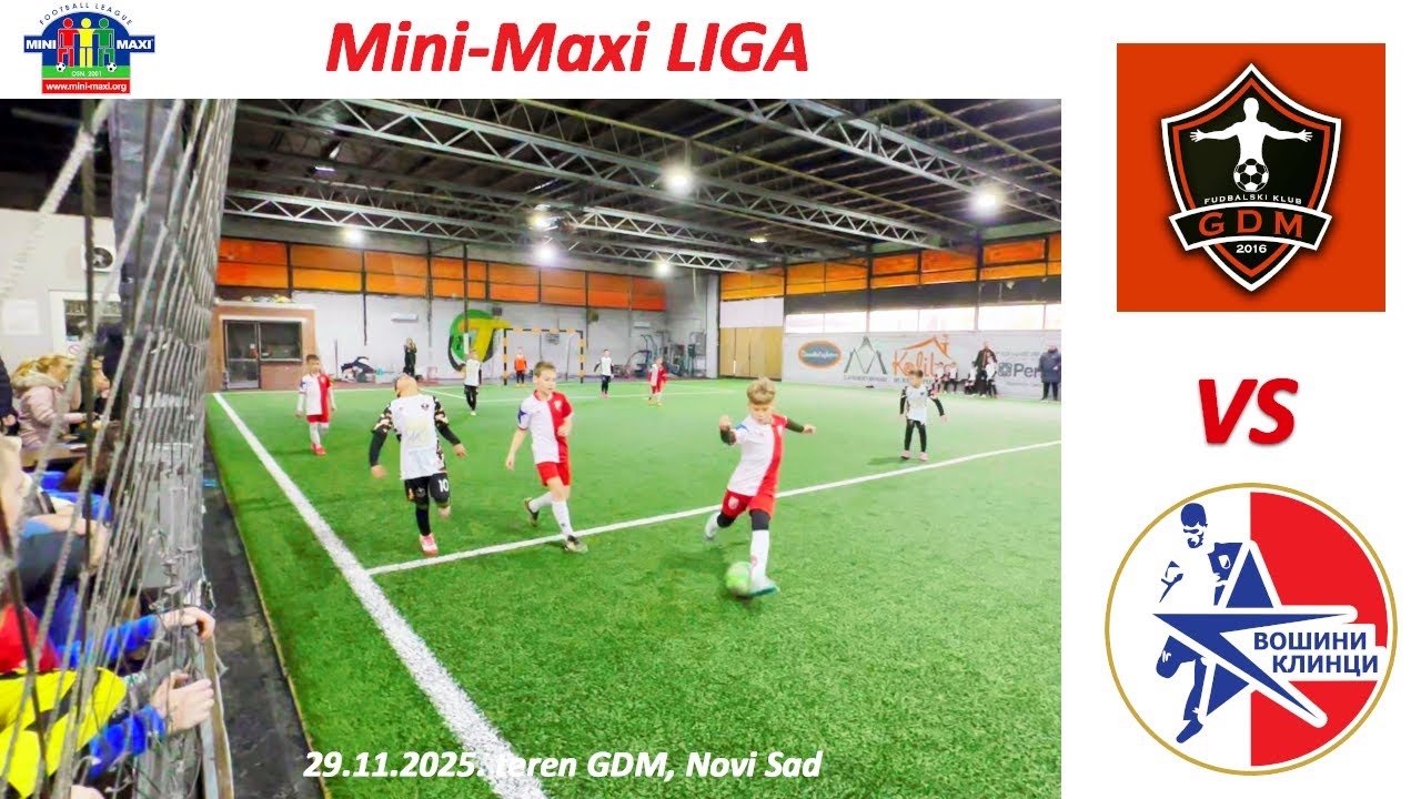 FK GDM - FK Vo&scaron;ini klinci 29.11.2025. U-8, generacija 2017. Mini Maxi LIGA