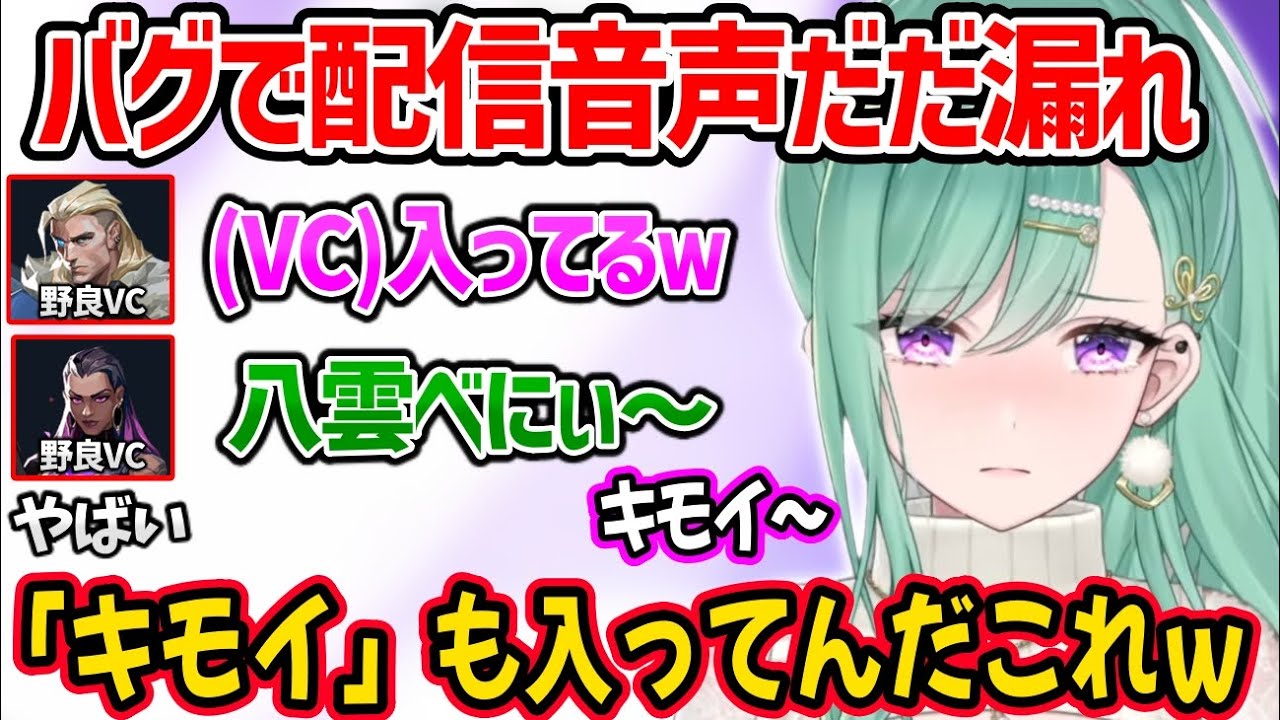 ヴァロ中にVCバグで配信音声が丸聞こえになってしまう八雲べにｗ【ぶいすぽ】
