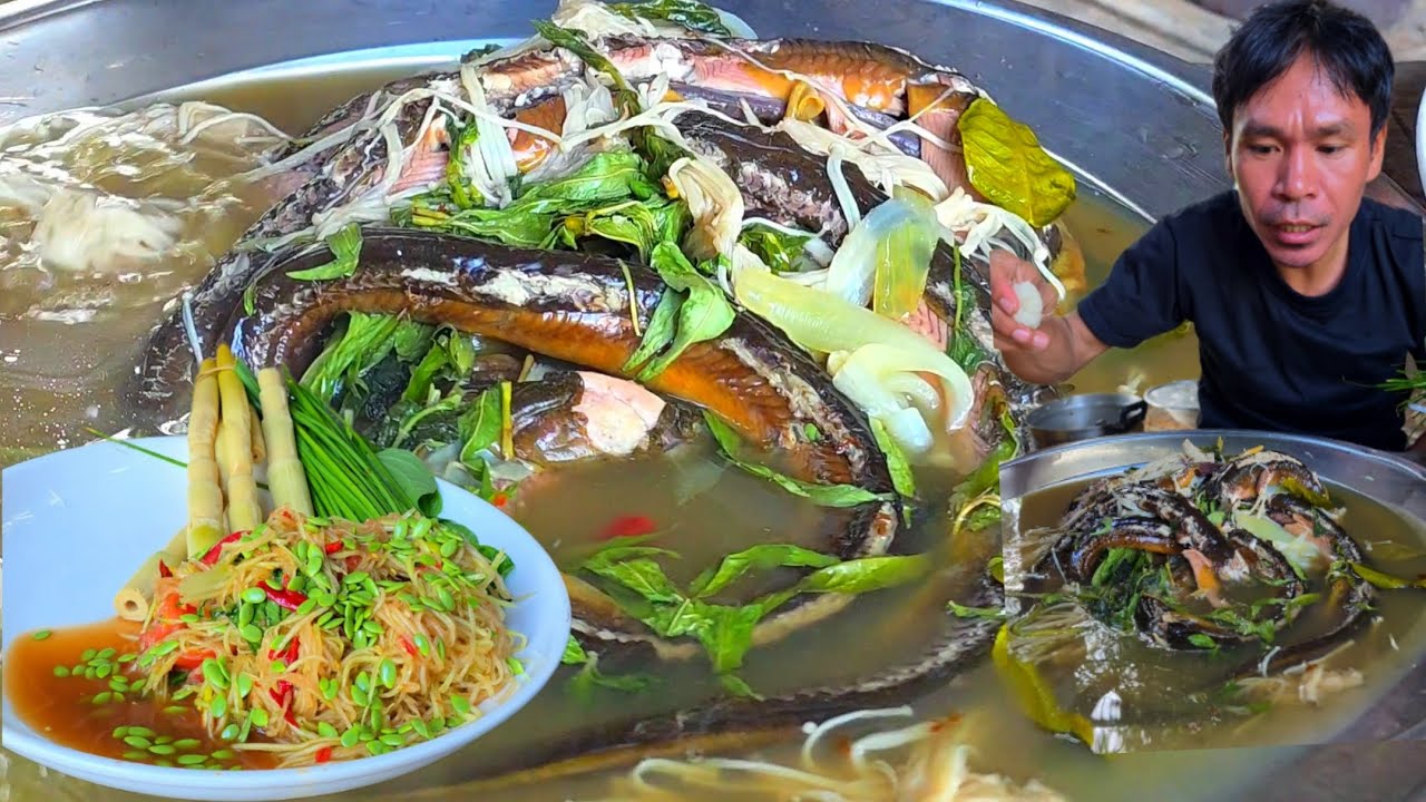 ต้มเอี่ยนปลาไหล - ຕົ້ມອ່ຽນ #food #บัวไล #ปลาไหล 