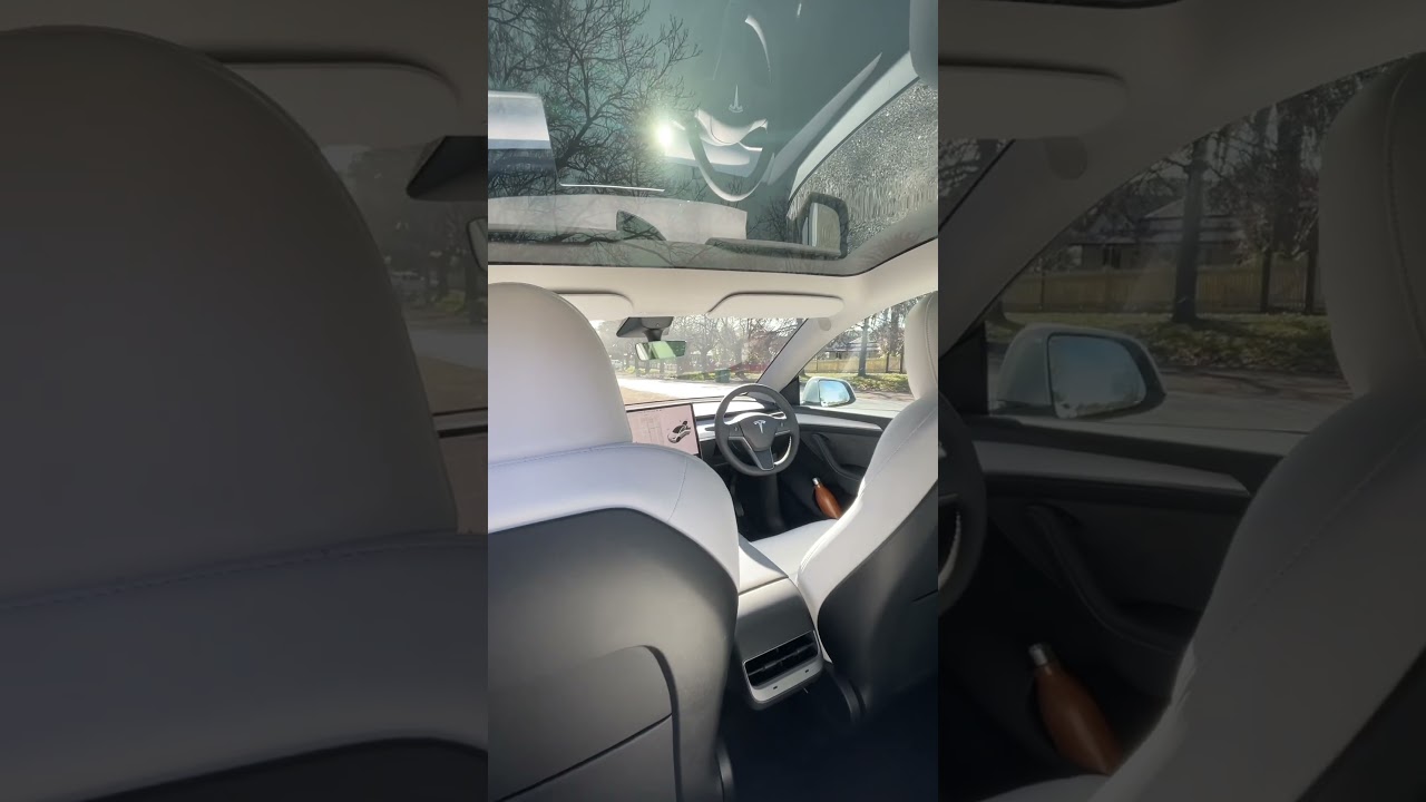 ОГРОМНАЯ стеклянная крыша Tesla нуждается в солнцезащитном козырьке ⛱️☀️ #tesla