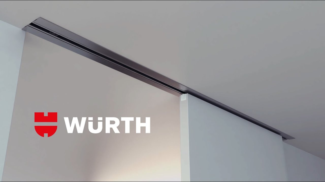 Alutopstar : Kit de ferrures pour portes coulissantes en bois à fleur de mur - Würth