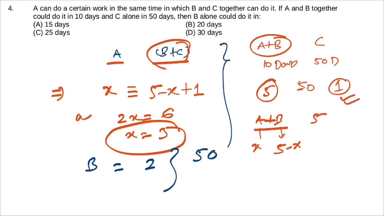 A can do a certain work in the same time in which B and C together can do it. If A and B
