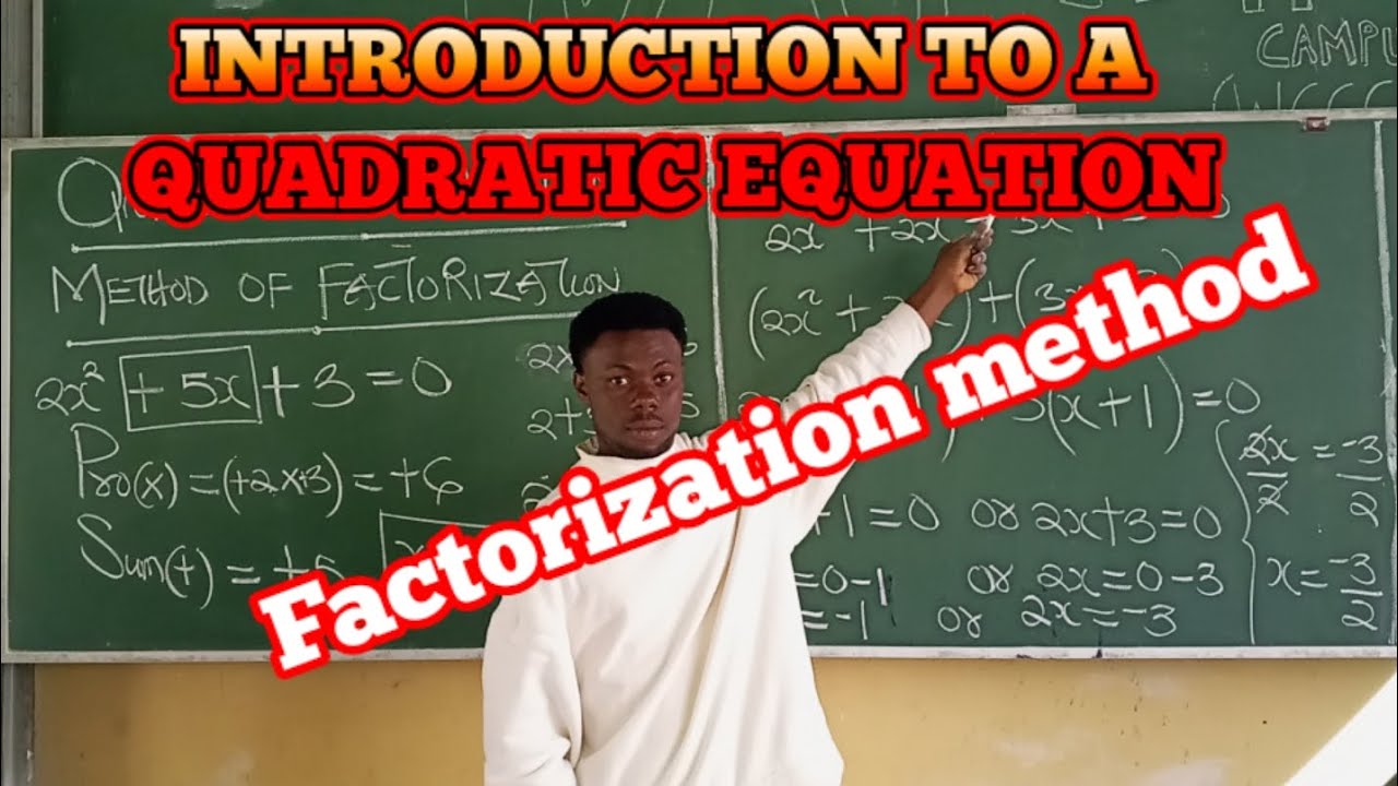 Quadratic Equation Made Easy | Factorization Method Explained Step by Step 