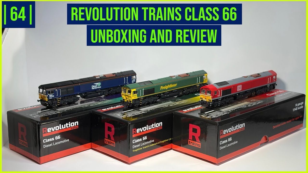 Распаковка и обзор модели поезда Revolution Trains Class 66 | 64 | Austin Valley N Gauge Model Ra...