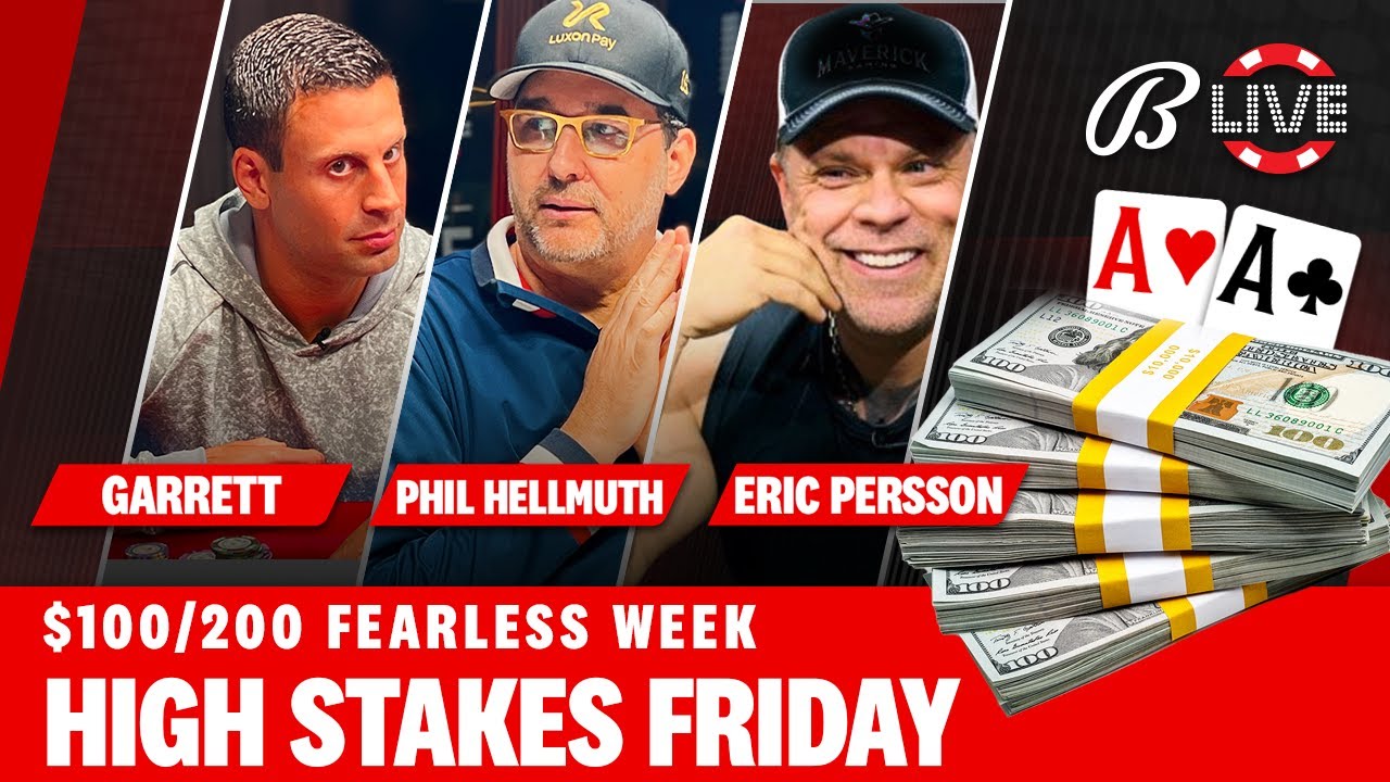MARIA HO Commentary, GARRETT ADELSTEIN, PHIL HELLMUTH, ERIC PERRSON $100/200 NLH - Live at the Bike!