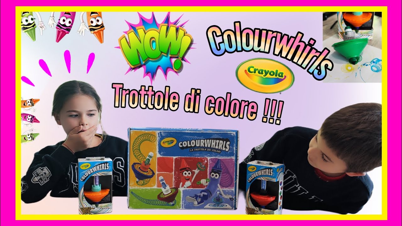 Creiamo dipinti unici con le Colourwhirls : le Trottole dei Colori Crayola ! 🫟  #staycreative 🫟