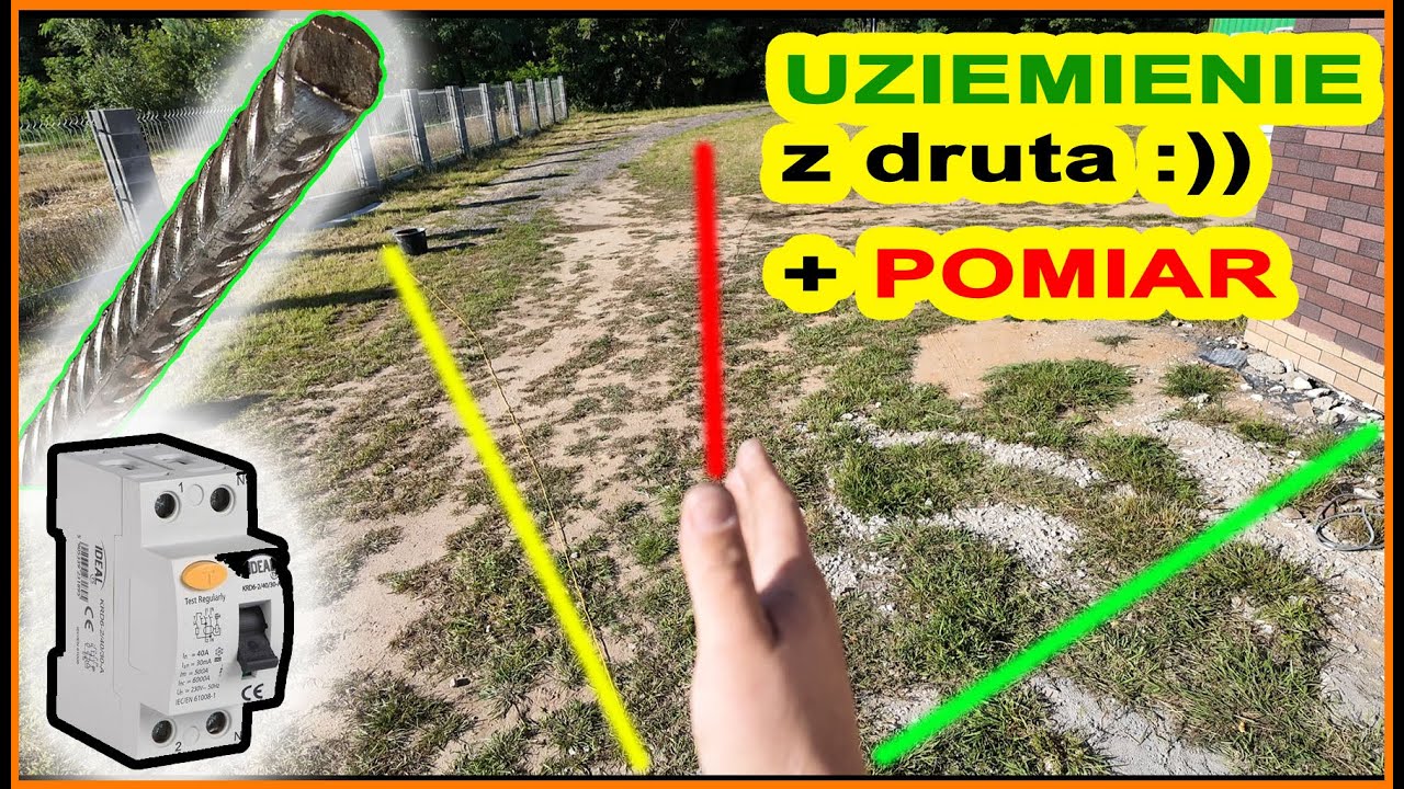 UZIEMIENIENIE z pręta zbrojeniowego - pomiar rezystancji uziemienia fundamentowego z drutu