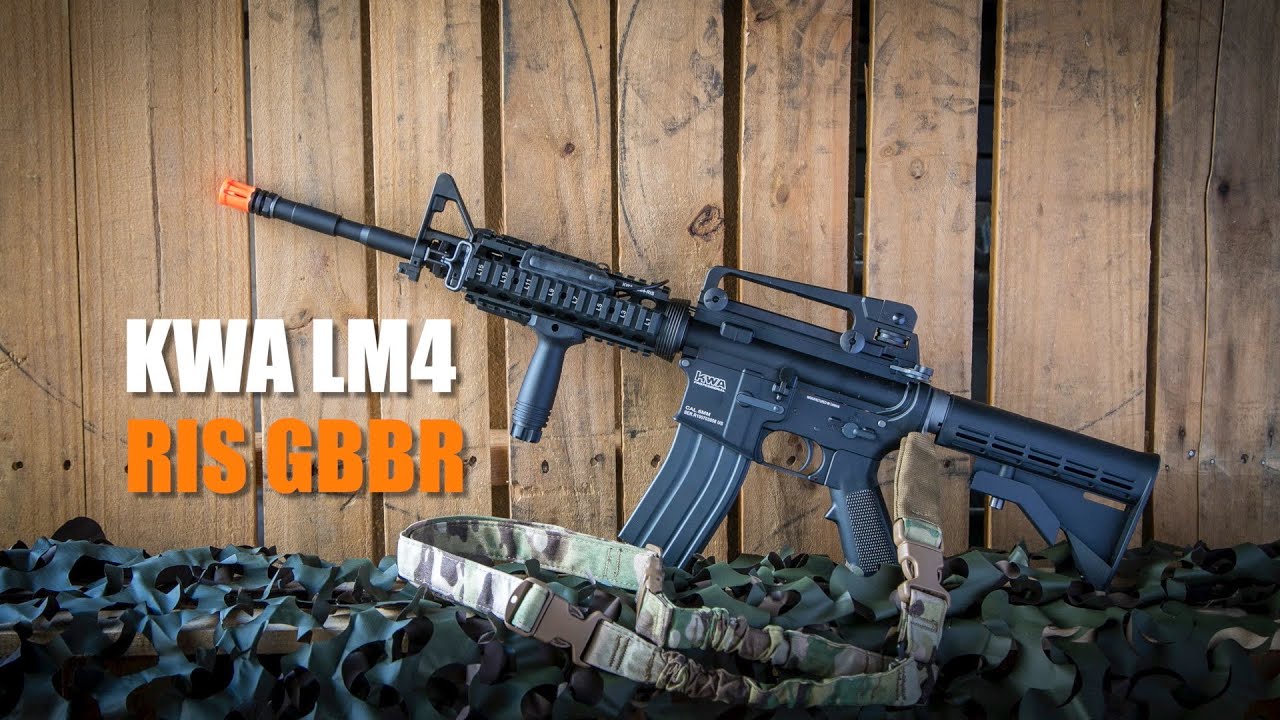 KWA ML4 RIS  Airsoft Gas Blow Back Rifle.