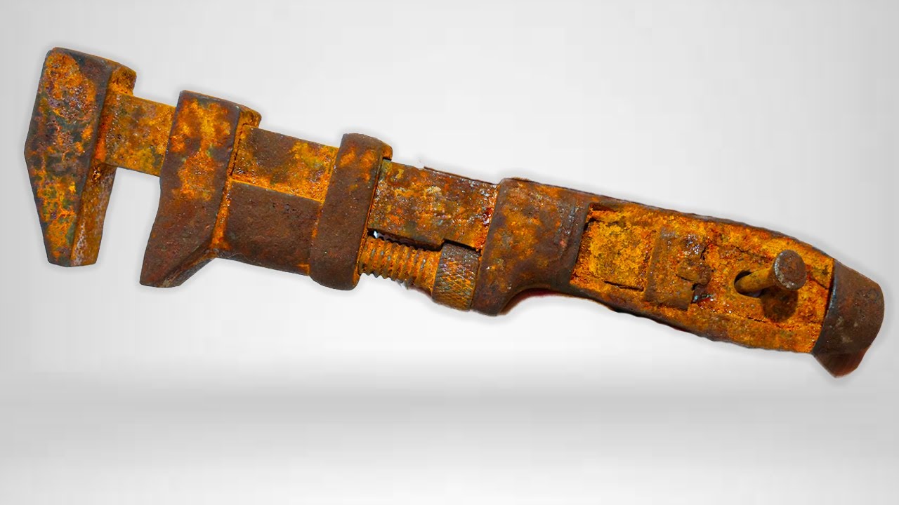 Extremely Rusty 1950's Monkey Wrench - Amazing Restoration