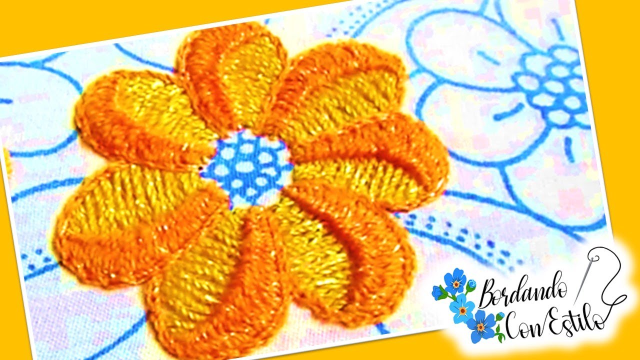 COMO BORDAR UNA FLOR FACIL