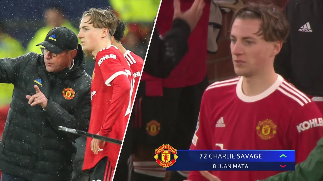 Beautiful moment as Robbie Savage commentates his son making his Man Utd debut