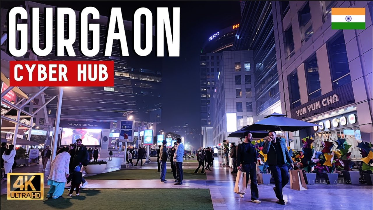 Cyber Hub & Cyber City, Gurgaon - Detailed Tour Part-1 | 4k Walking Tour