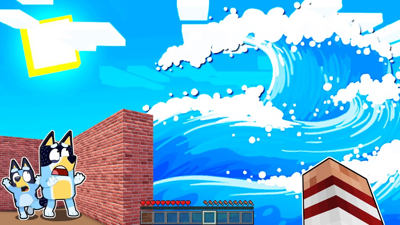 CONSTRUYE PARA SOBREVIVIR AL TSUNAMI CON BLUEY Y BANDIT