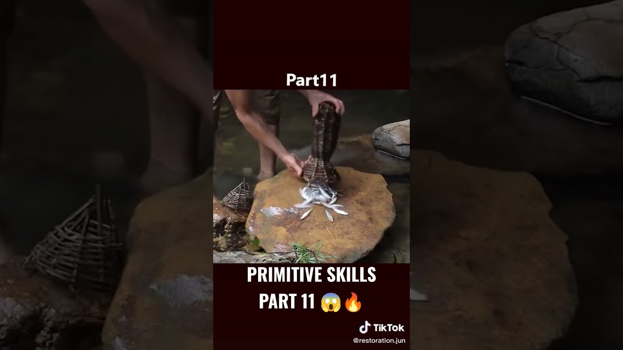 PRIMITIVE SKILLS PART 11 🔥#primitive #primitivelife #primitivetechnology #short