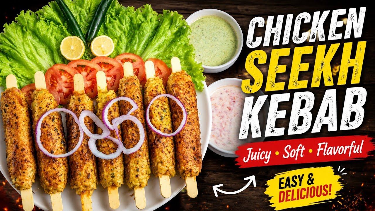 Chicken seekh kebab recipe Dawat special/easy recipe for Dawat 