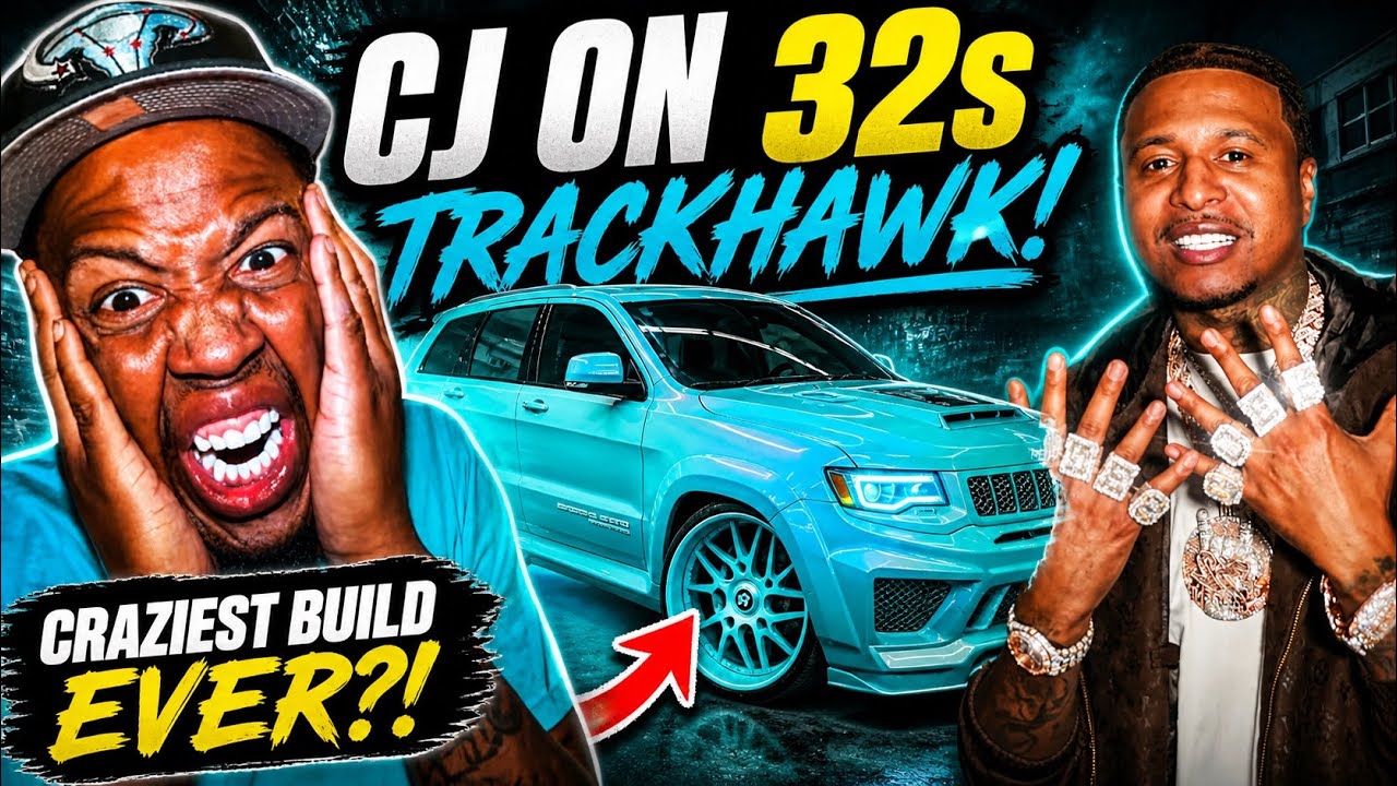 Epic first time reaction to CJ on 32s fully restored wide body Jeep Trackhawk on Forgiato