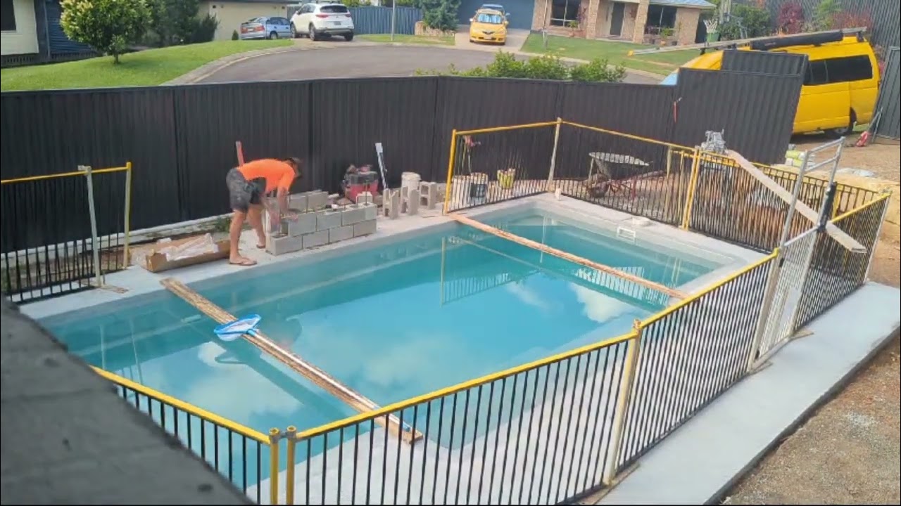 Pool installation Part 4 Australia Queensland. Time lapse MFP Easy