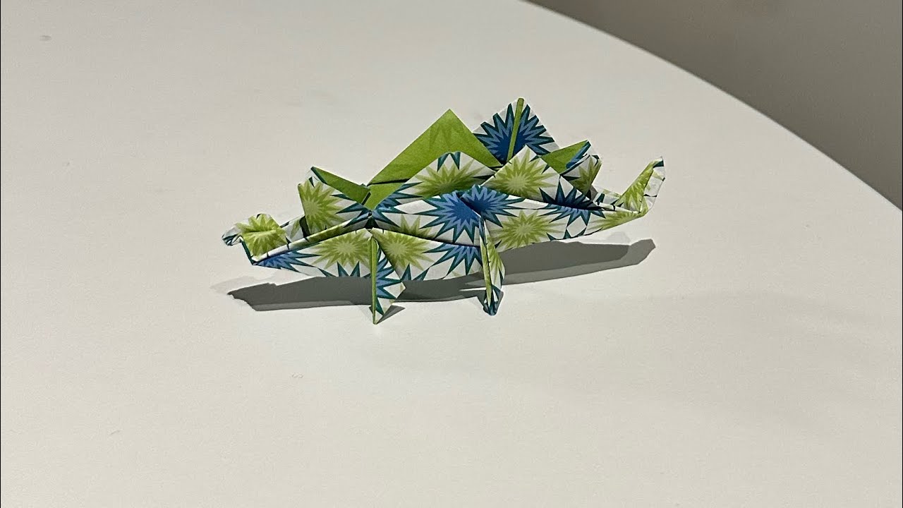 Easy origami stegosaurus dinosaur 🦖 from Jurassic World, #diy Aarav’s origami world 