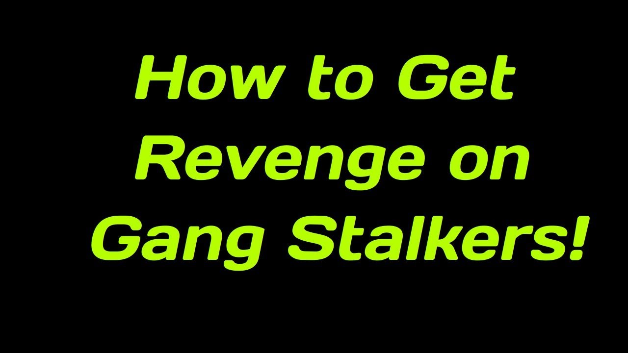 How to Get Revenge On Gang Stalkers - Parabellum