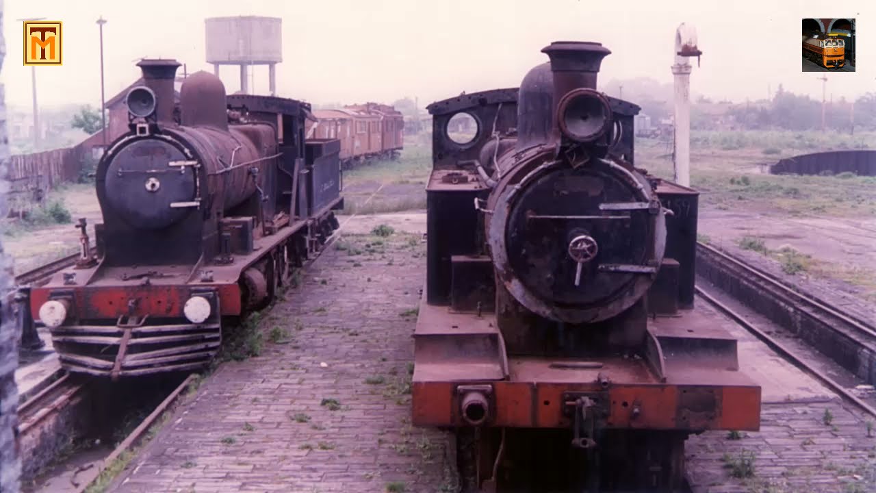 Visita al depósito de locomotoras a vapor de Empalme Lobos en 1991