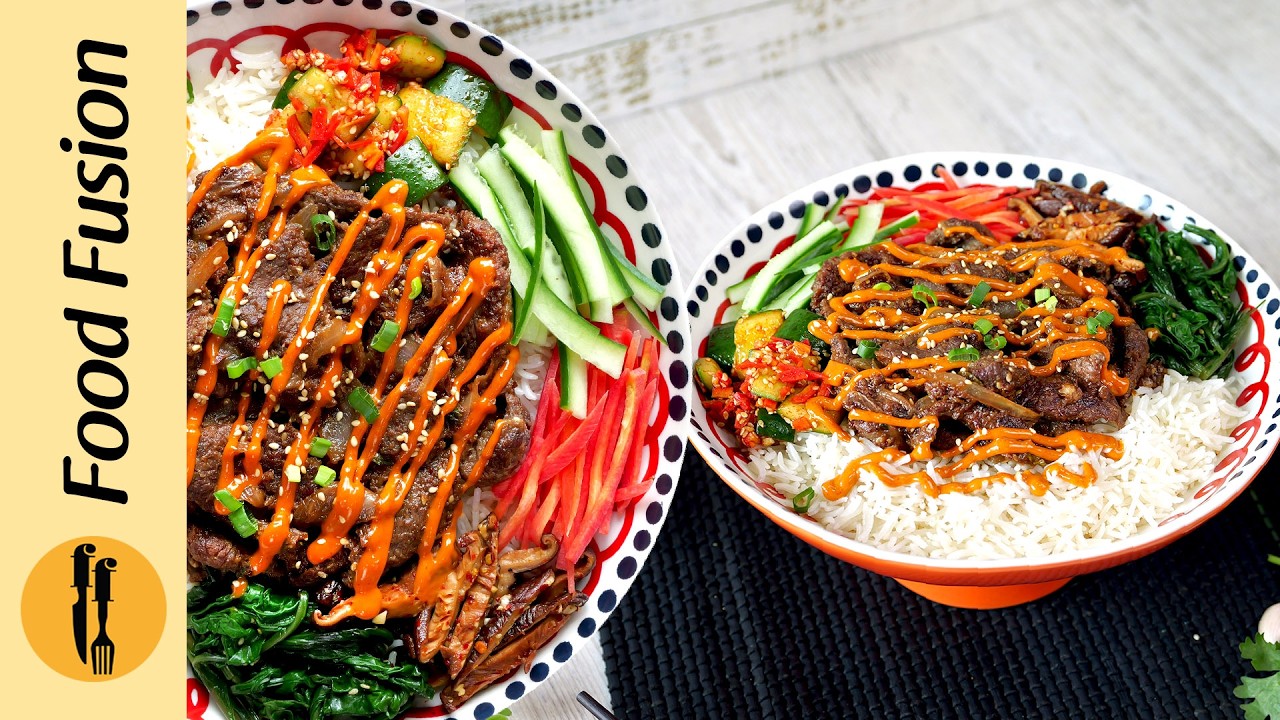 Korean Beef Bulgogi Rice Bowl Recipe by Food Fusion