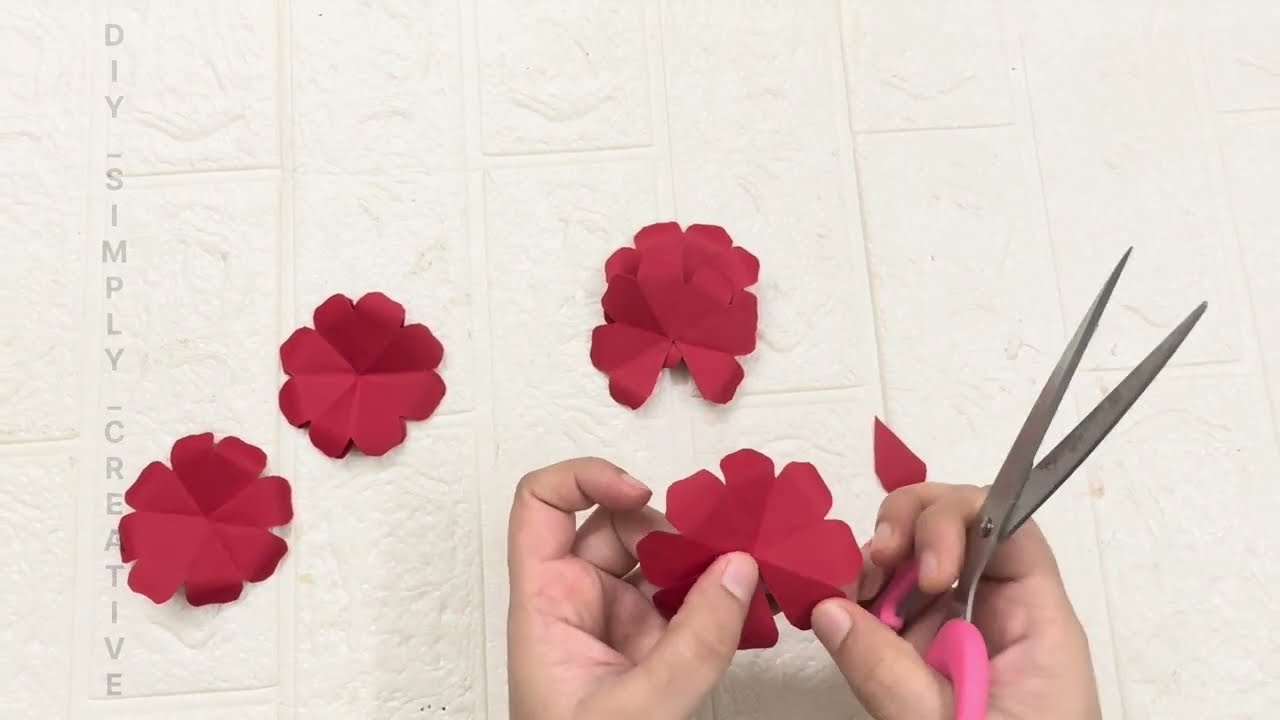 Making of Paper flower | Home decoration ideas | DIY Paper flower | #diy #papercraft #paperflower 