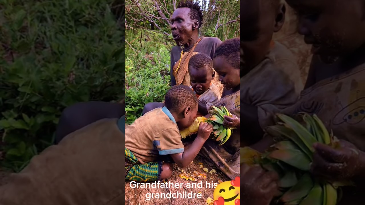 A Tribal Family&rsquo;s Sweet Sharing Moment🍍🥰😍#TribalFamily #SharingMoments #pineapple #FamilyBonding&lrm;&lrm;&lrm;&lrm;