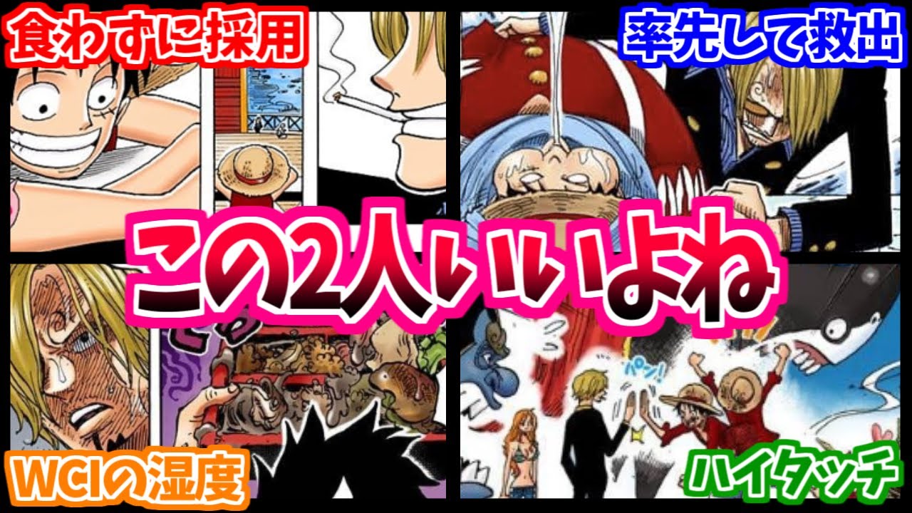 【ワンピース】『ルフィとサンジのコンビ好き』これに対する読者の反応【麦わらの一味】