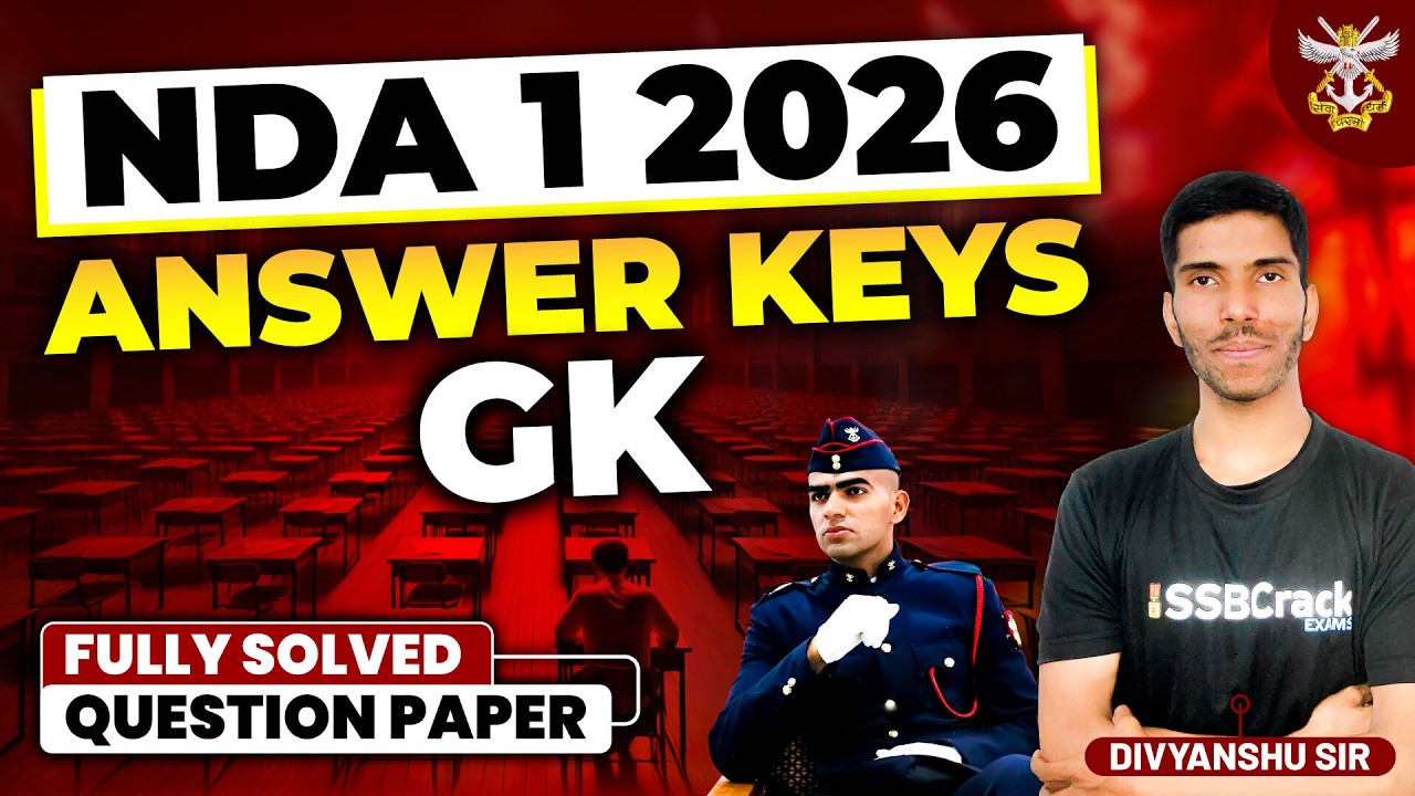 NDA 1 2026 GK Question Paper Answer Keys and Analysis