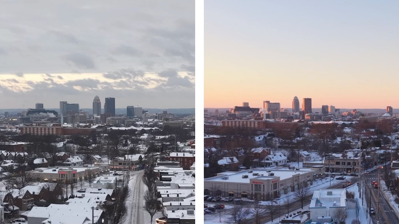 This Snowstorm Shut Down Louisville But The Results Were Breath Taking | 4k Drone View