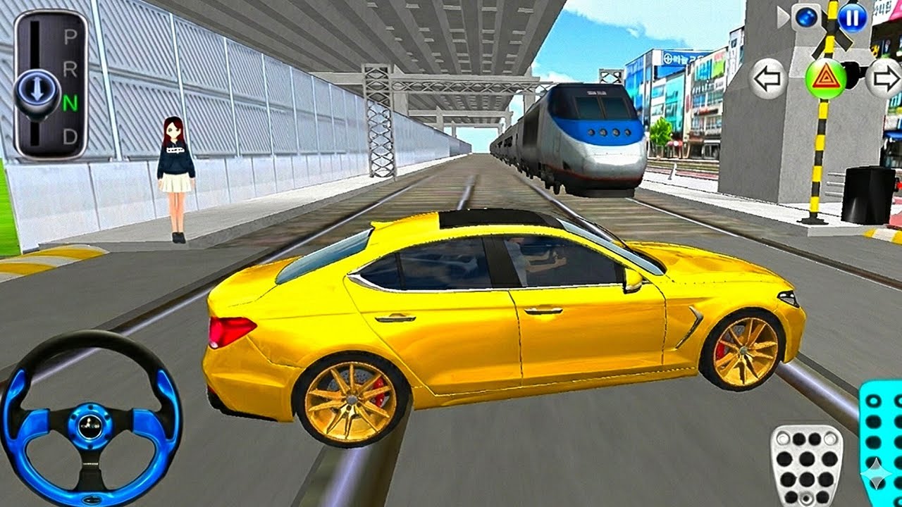 New Golden Mercedes G63 Car VS Bullet Train - 3D Driving Class 2026 - Best Android iOS Gameplay
