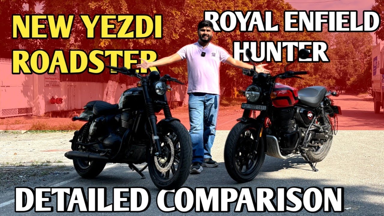 2025 Yezdi Roadster vs Royal Enfield Hunter 350 | महा मुकाबला | Detailed Comparison | PoweronTorque