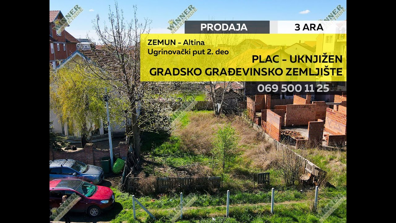 PRODAJA PLAC Zemun Altina 3 ara gradjevinsko zemljiste WINNER NEKRETNINE