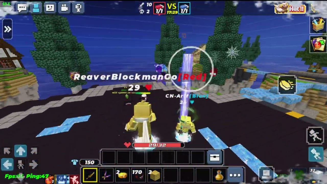 How Butterfly Clicking Looks In BlockmanGo Bedwars .