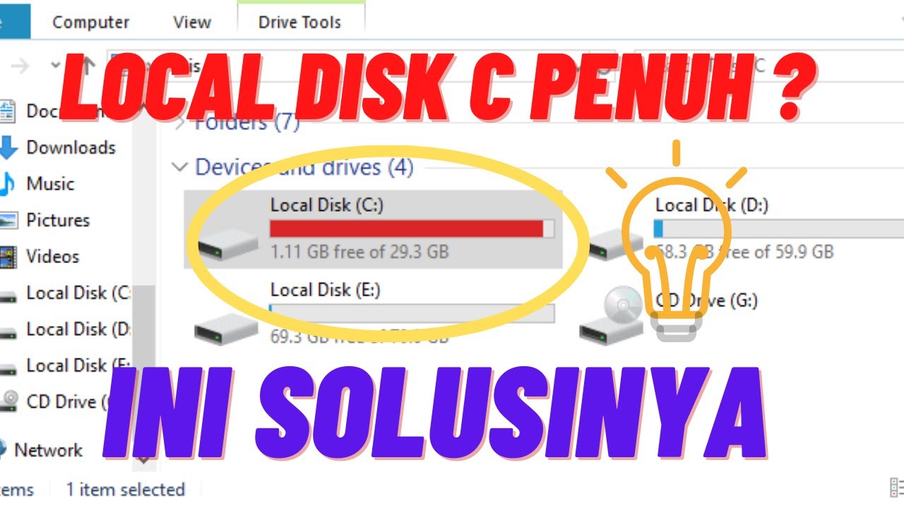 Cara Membersihkan Local Disk C Yang Penuh