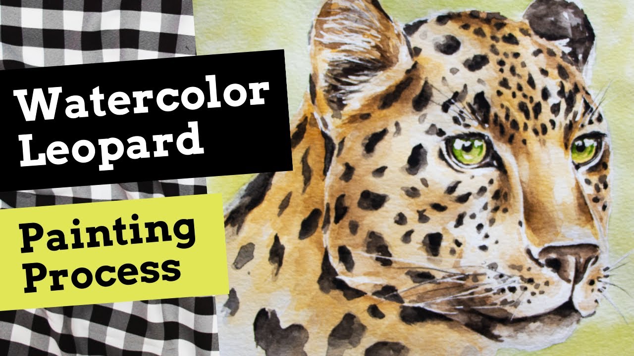 Watercolor Animals: Leopard Painting Time lapse